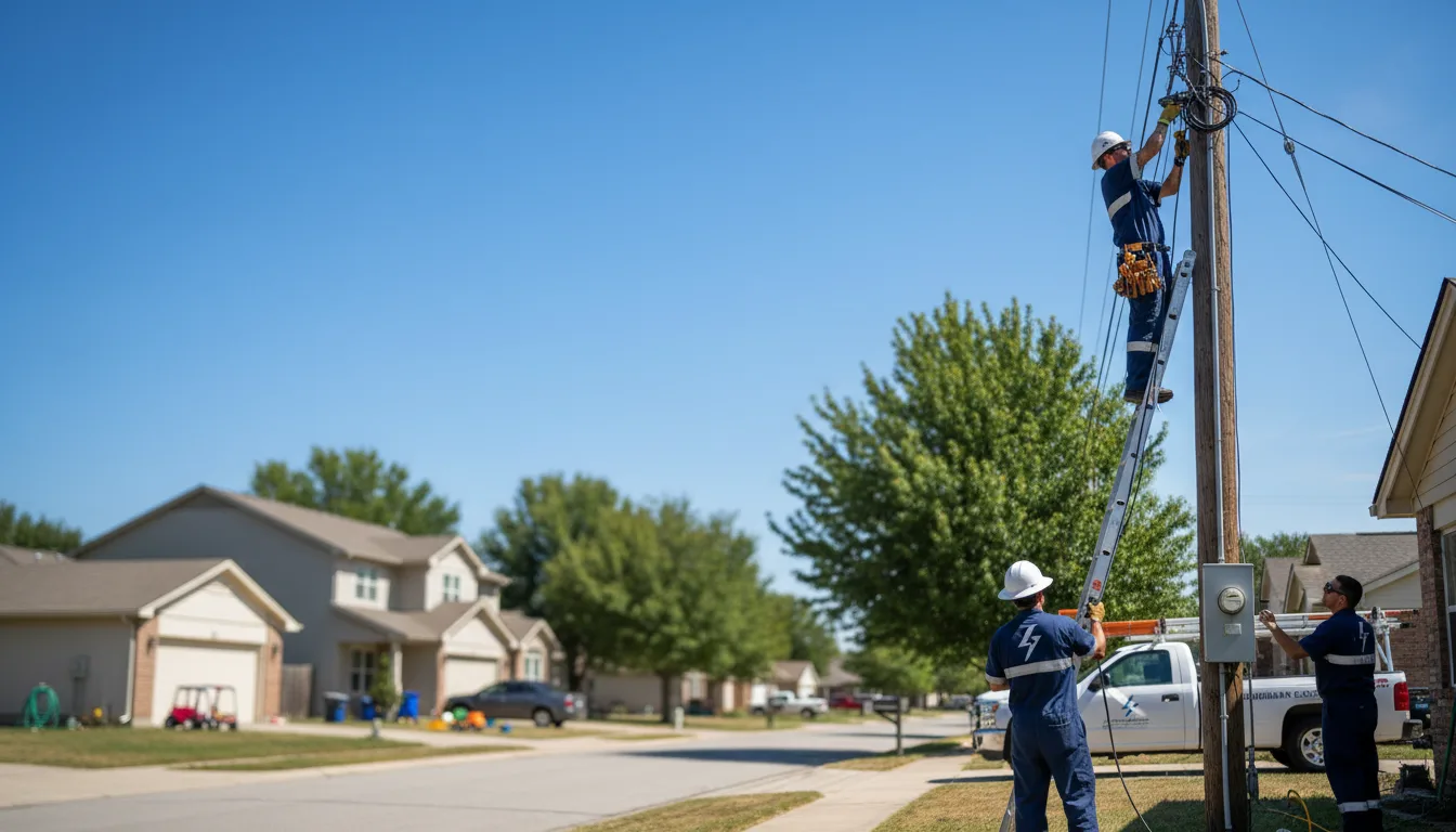 Residential electrician providing installation services in Dewey, OK